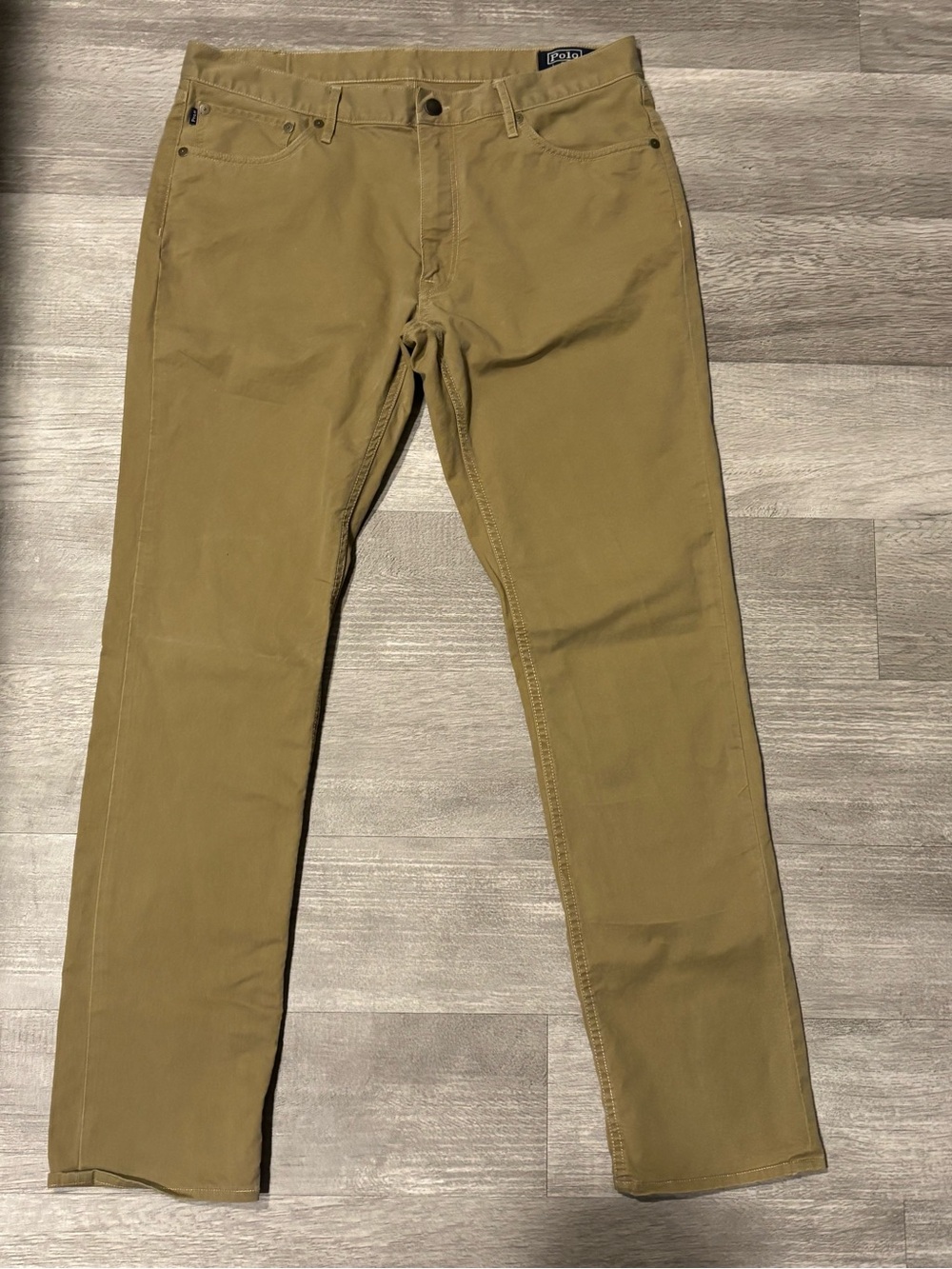 Ralph Lauren Men's Khaki Brown Slim Straight Chino Pants